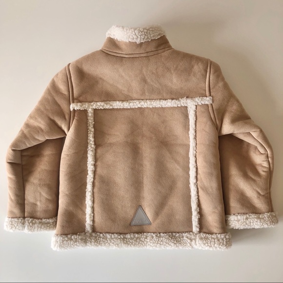 L.L. Bean Girls' Faux Shearling Sherpa Teddy Lined Jacket Coat M 5-6 - Picture 6 of 13